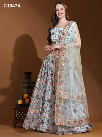 AMOHA C1947 COLOUR'S C1947A TO C1947D DESIGNER LEHENGA CHOLI WHOLESALER IN INDIA